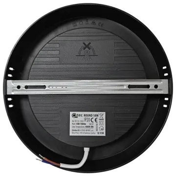 LED Mennyezeti lámpa ROUND LED/18W/230V 4000K átm. 21,7 cm fekete