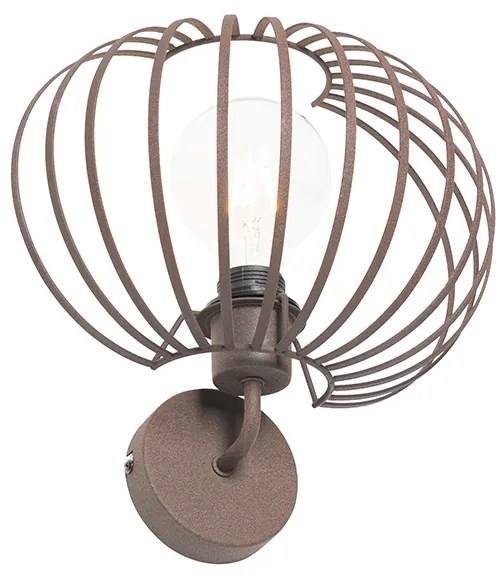 Design fali lámpa rozsdabarna 30 cm - Johanna