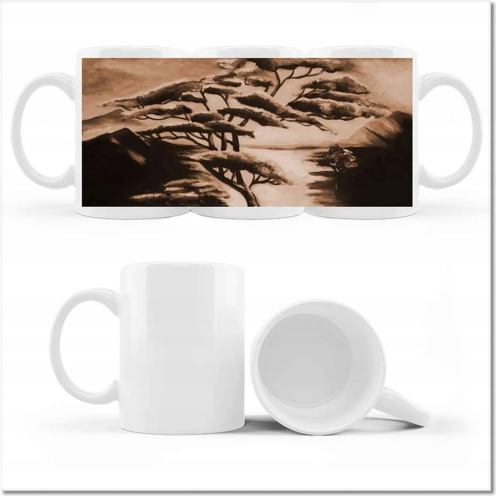 Afrikai fa mintás bögre