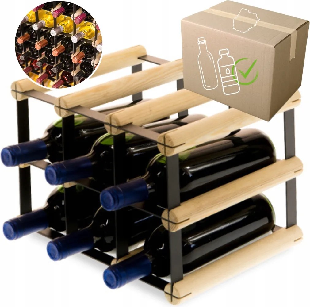 Palacktartó állvány Pet fém fa Eko 6 cipő Tömör