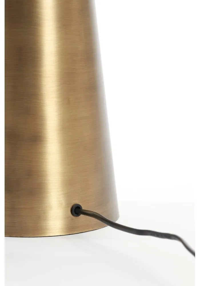 Bronzszínű asztali lámpa fém búrával (magasság 52 cm) Dita – Light &amp; Living