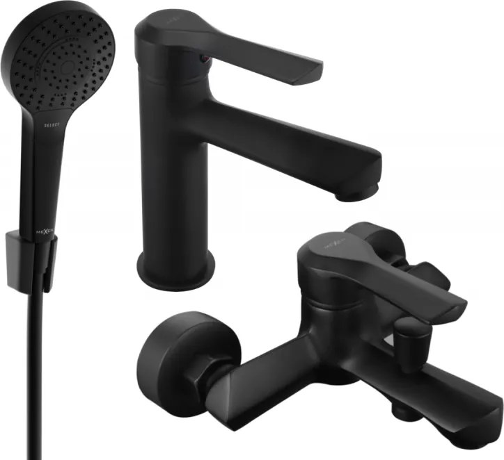 Mexen Sabre R05 fürdőkád szett, fekete - 72103R05-70