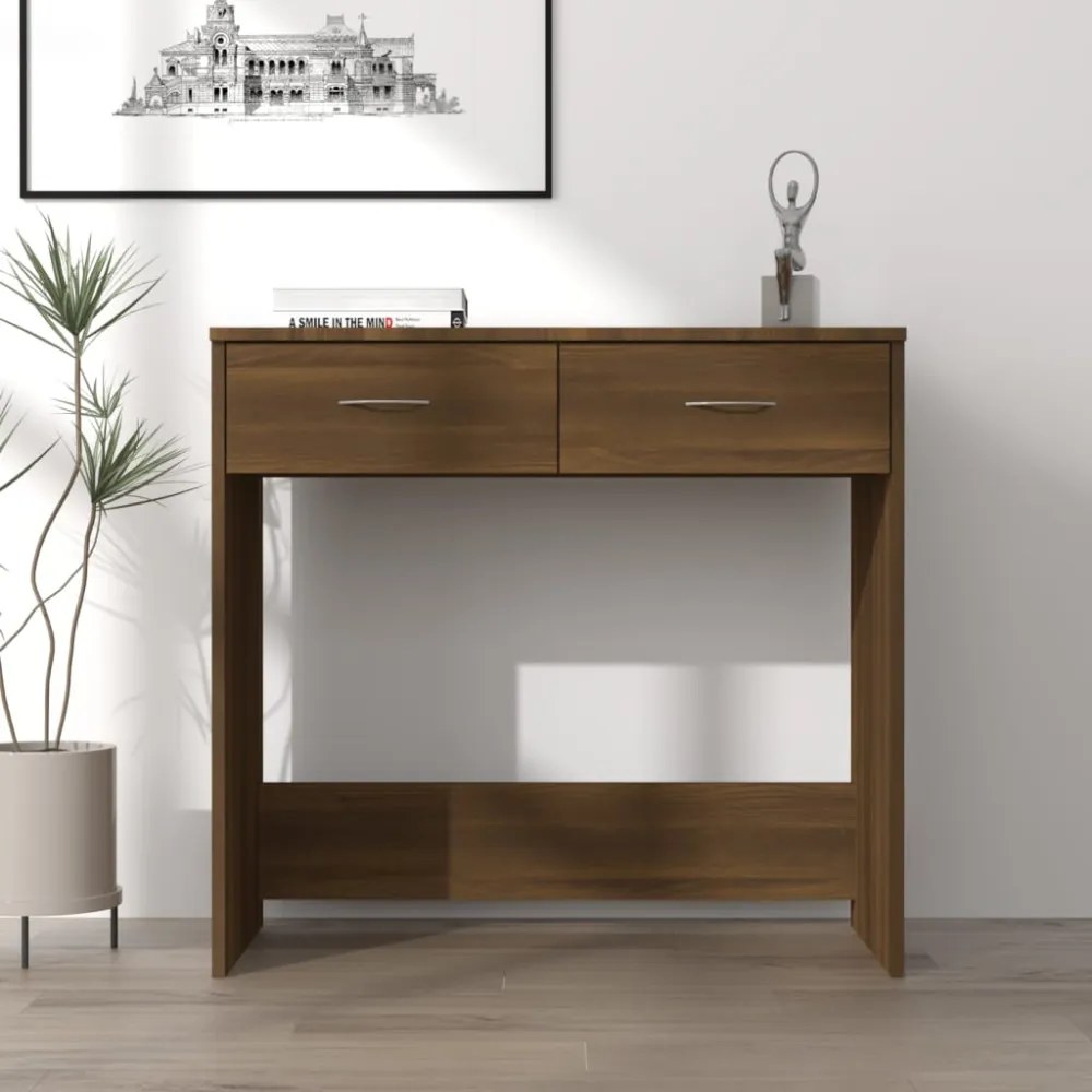 vidaXL barna tölgy színű szerelt fa íróasztal 80 x 40 x 75 cm