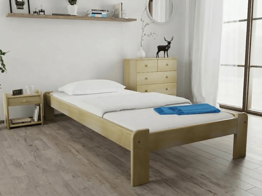 ADA ágy 90x200 cm, fenyőfa Ágyrács: Ágyrács nélkül, Matrac: Deluxe 10 cm matrac