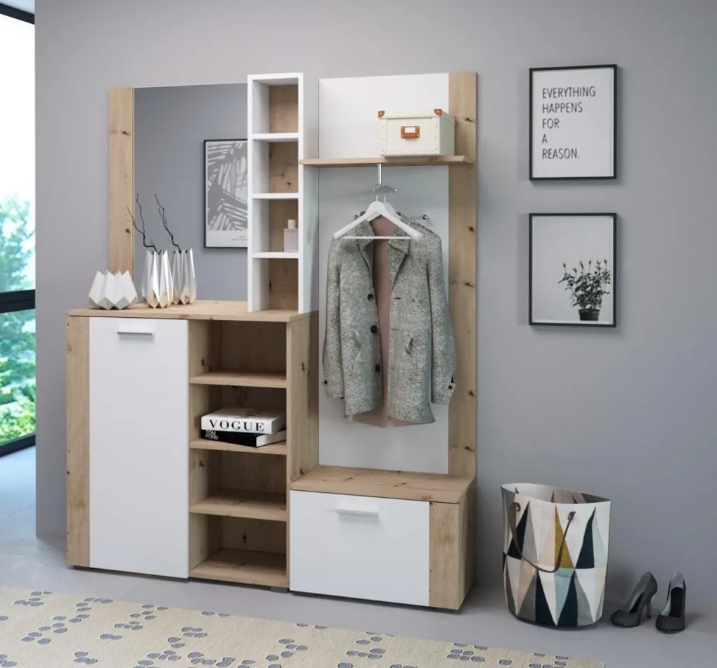 BARRY PRZEDPOKÓJ DĄB ARTISAN/BIAŁY MAT LE