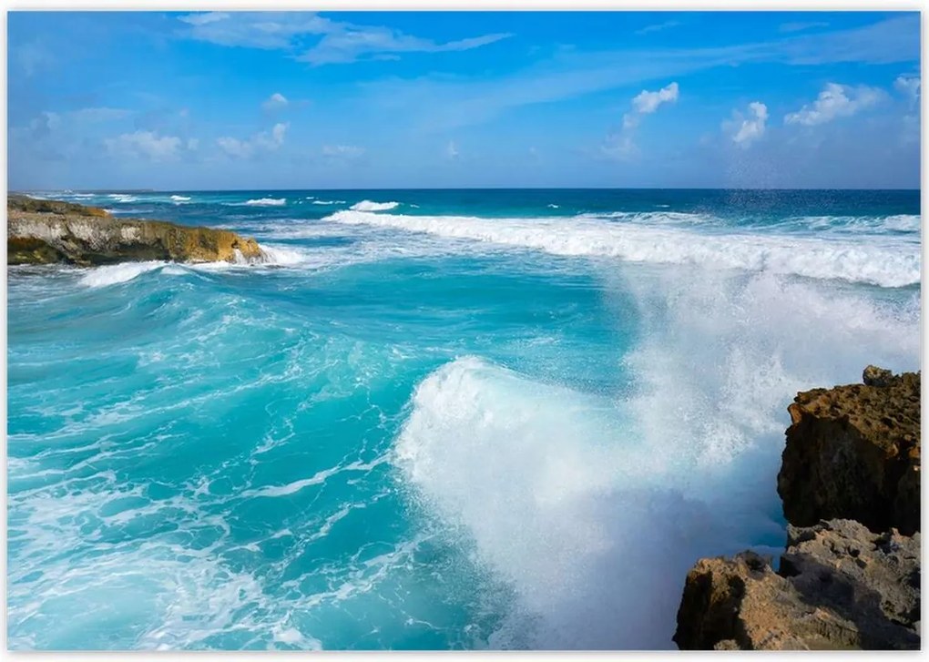 Poszterek 100x70 Nyugtalan tenger Hullámok