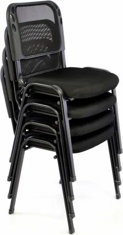 Rakásolható kongresszus szék készlet 4 db fekete