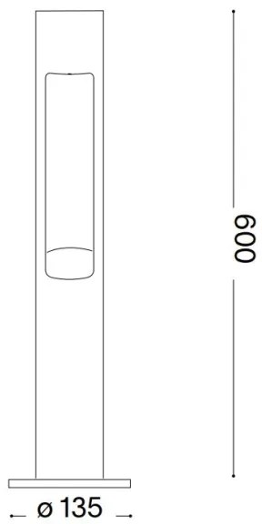 Ideal Lux - Kültéri lámpa ACQUA 1xG9/15W/230V 60 cm IP44 antracit