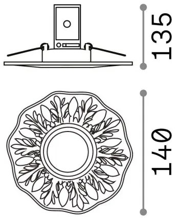 Ideal Lux - Beépíthető lámpa 1xGU10/50W/230V bronz