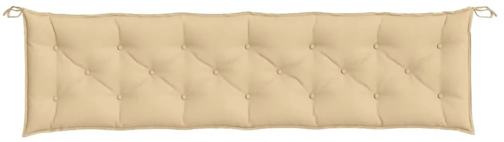 2 db melange bézs szövet kerti padpárna 200x50x7 cm