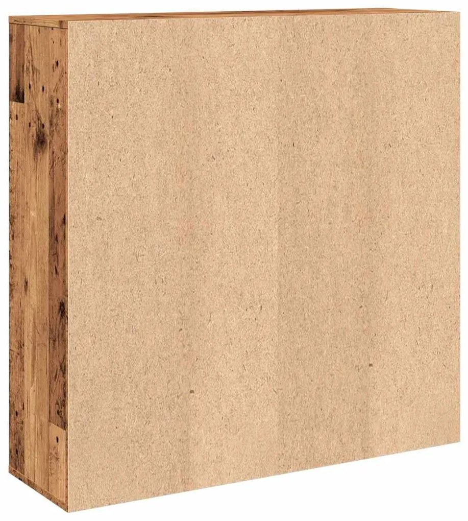 antik fa színű szerelt fa könyvszekrény 98 x 29 x 97,5 cm