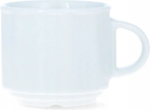 Lubiana Merkury Kávés- és Teáscsésze, Fehér Porcelán, Csészék 150 ml