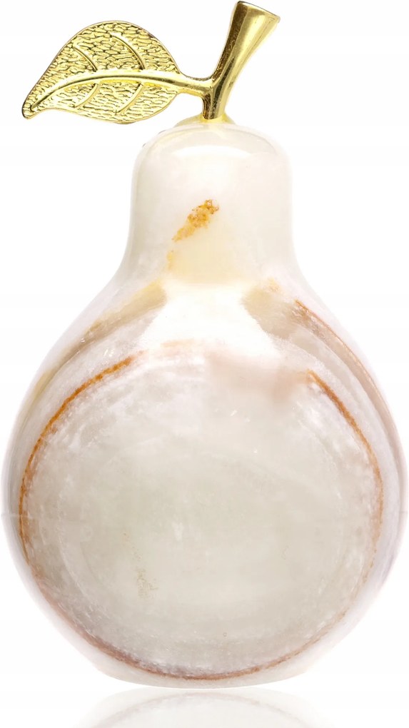 Figura Kő natúr Körte dekoratív világos elegáns Ónix pakisztán. Nagy