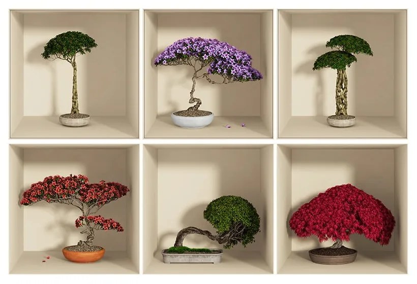 Home 3D hatású öntapadós matrica, 6 db-os - Ambiance