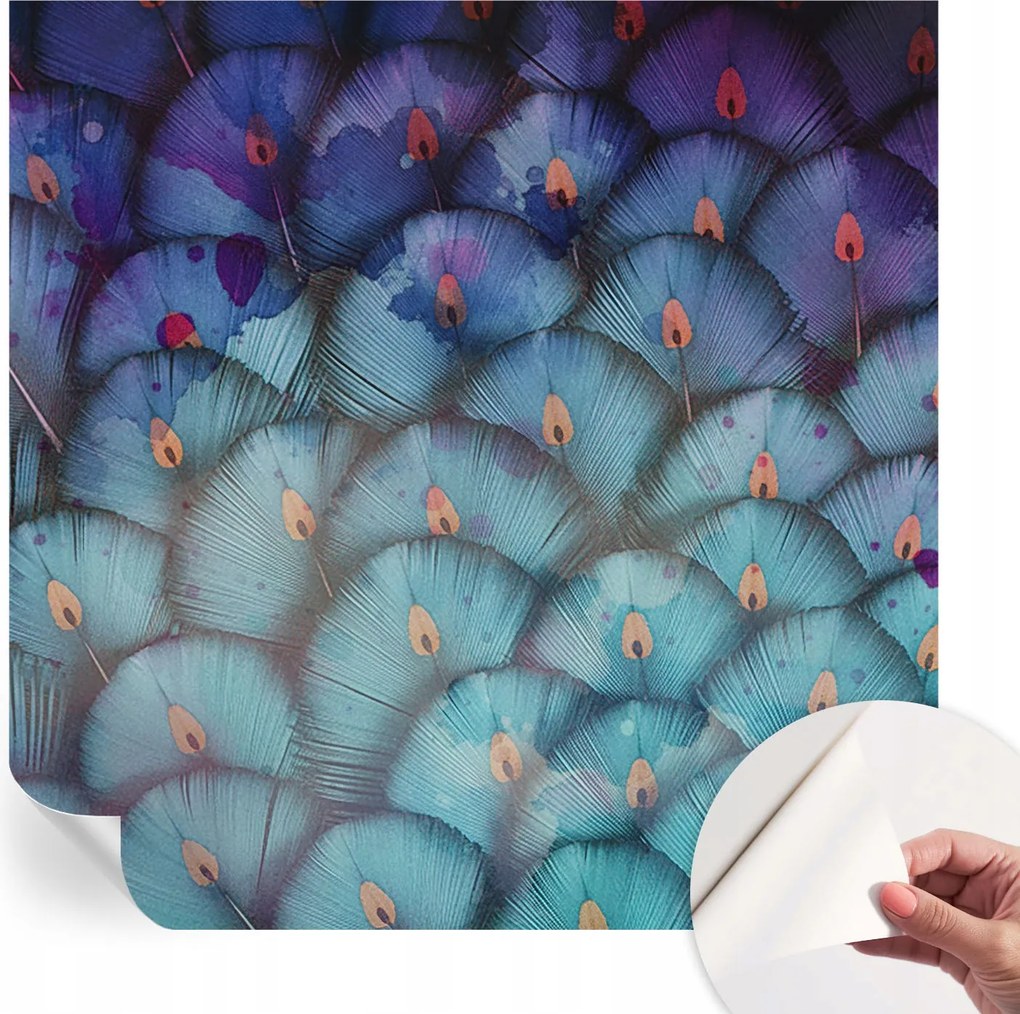 Modern öntapadós fotótapéta Mosható színes tollak 250x250 cm