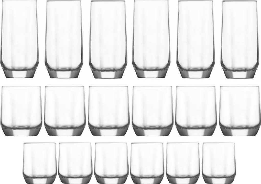 Lav Diamond 36 db-os italos pohár szett Pohár Szett 215+310+385 ml