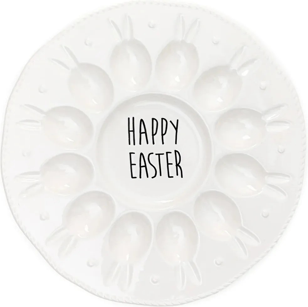 Balsh tojástartó tányér fehér 28 cm Homla felirattal