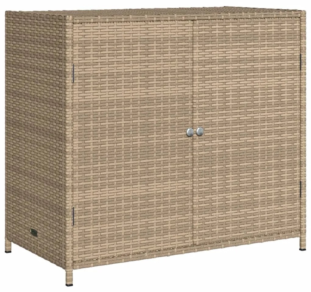 vidaXL bézs polyrattan kerti tárolószekrény 83x45x76 cm