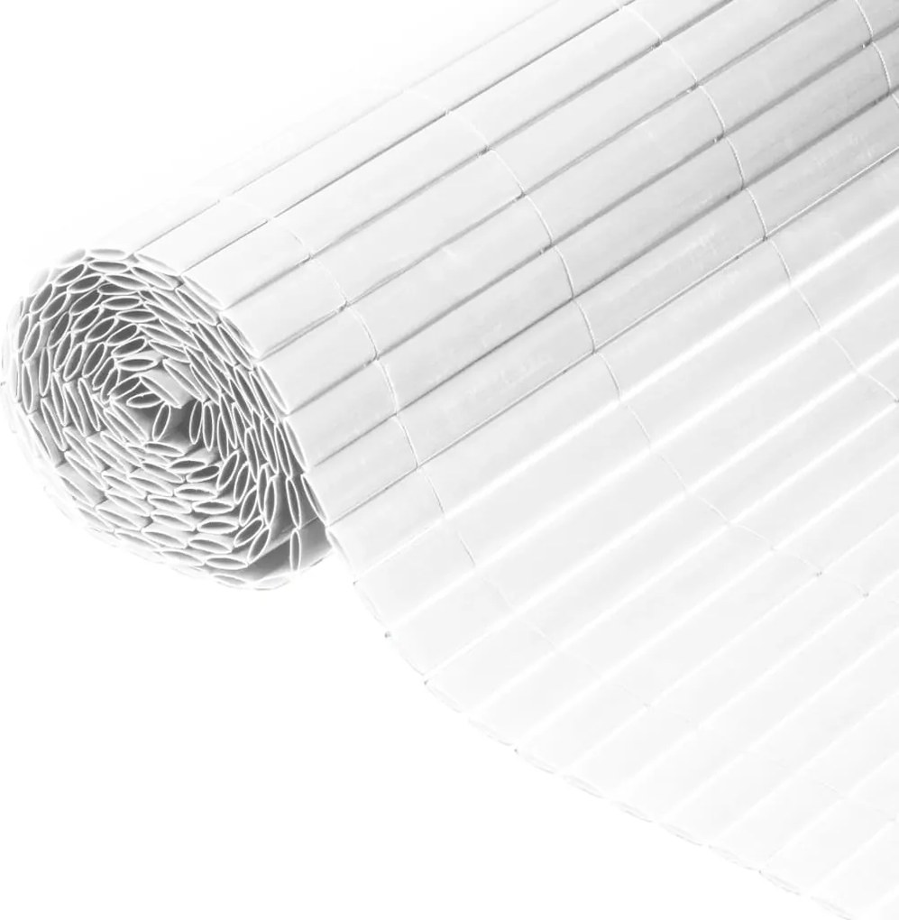 Nature fehér kétoldalú PVC kerti paraván 1 x 3 m