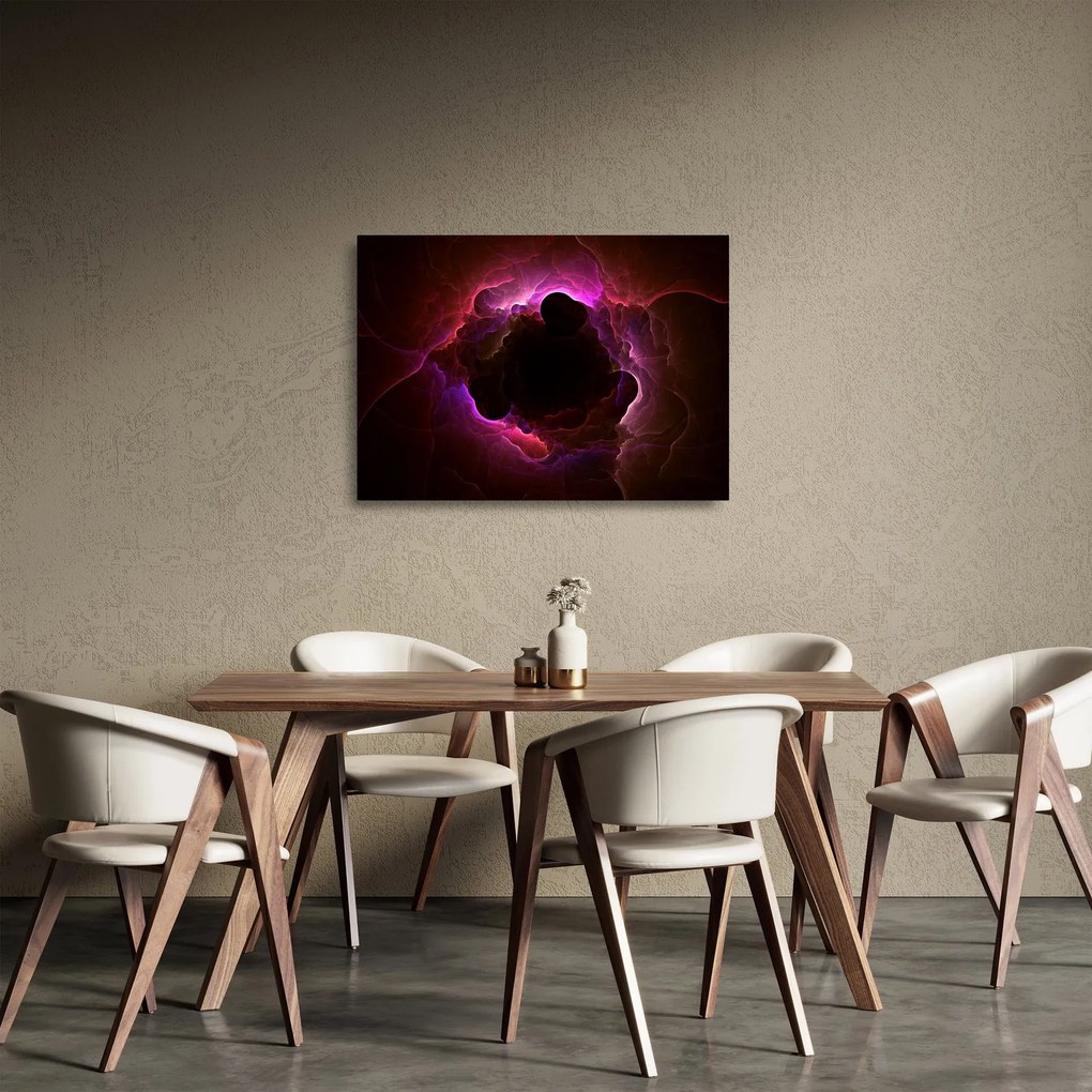 Kép - felhős absztrakció (üvegen) (70x50 cm)