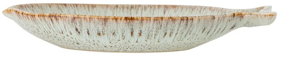 Kék-bézs szervírozó kőedény tányér Fleur – Bloomingville