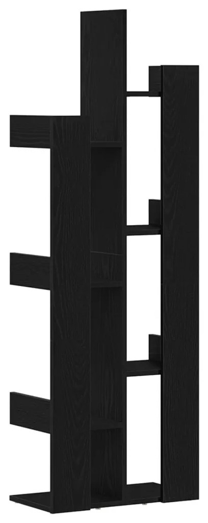 Könyvespolc Fekete Tölgy 48x25,5x140 cm Műanyag