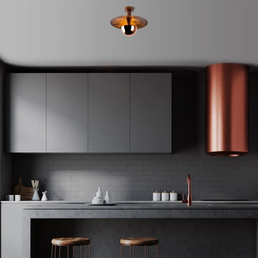 Rézszínű mennyezeti lámpa fém búrával ø 38 cm Kurt – Opviq lights