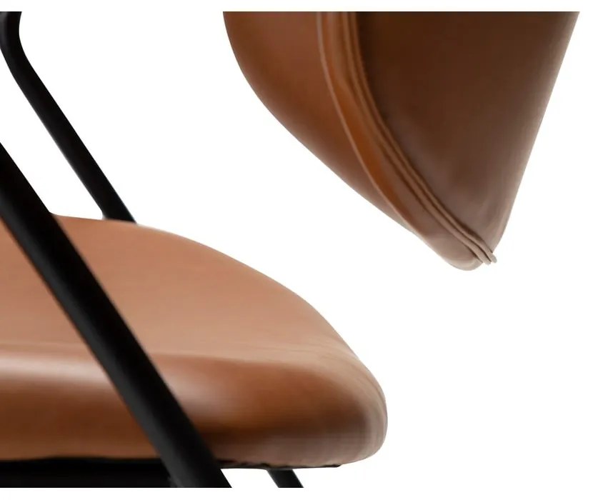 Konyakbarna bőrutánzat fotel Zed – DAN-FORM Denmark