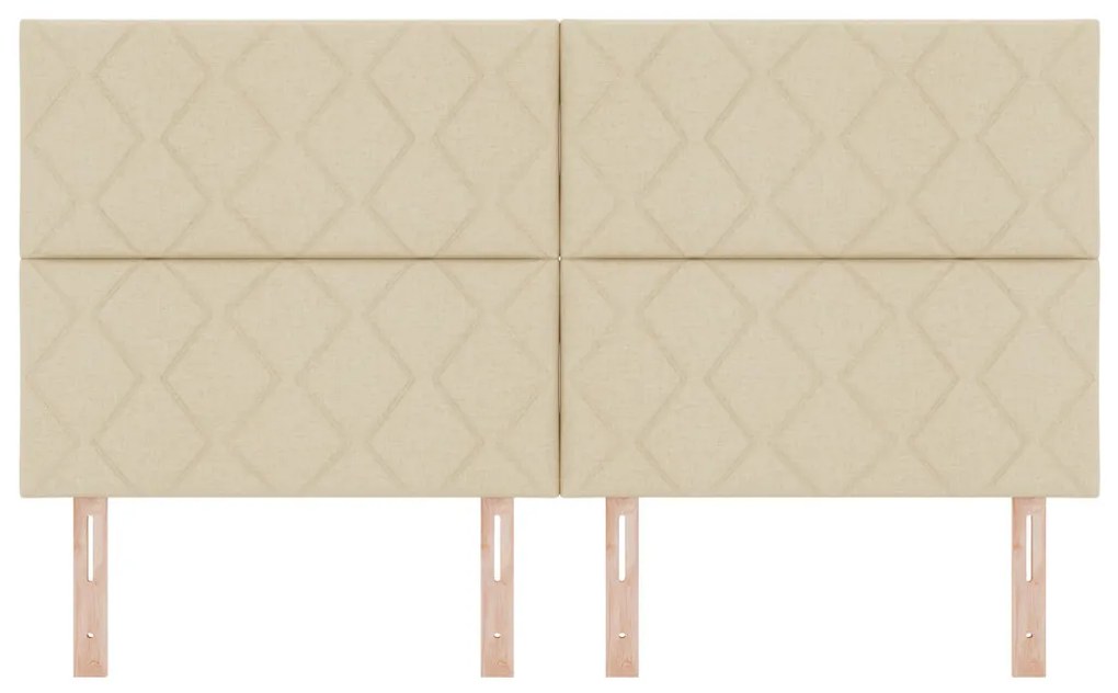 LED Fejtámla Gyémánt Blokk Design Krém 180 cm Szövet