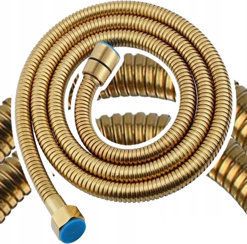 Nyújtható Zuhanytömlő 150 170 cm arany Csavarodásmentes acél Gold 1.5m