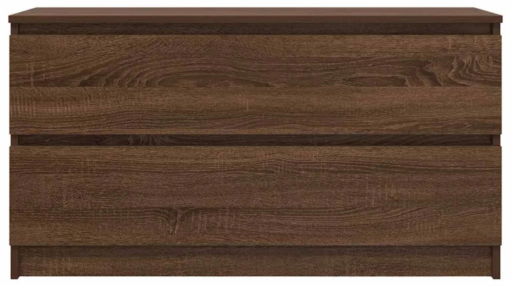barna tölgyszínű szerelt fa TV-szekrény 100x35x54 cm