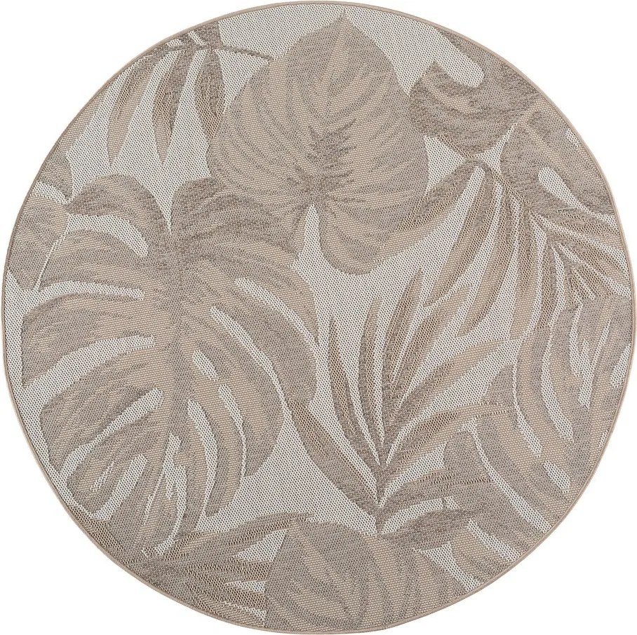 Bézs kerek kültéri-beltéri szőnyeg ø 120 cm Desert 1302 – Ayyildiz Carpets