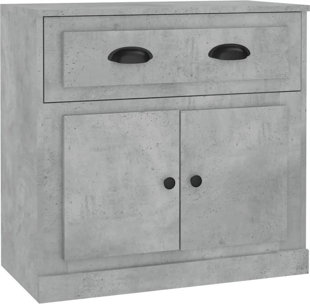 vidaXL betonszürke szerelt fa tálalószekrény 70x35,5x67,5 cm