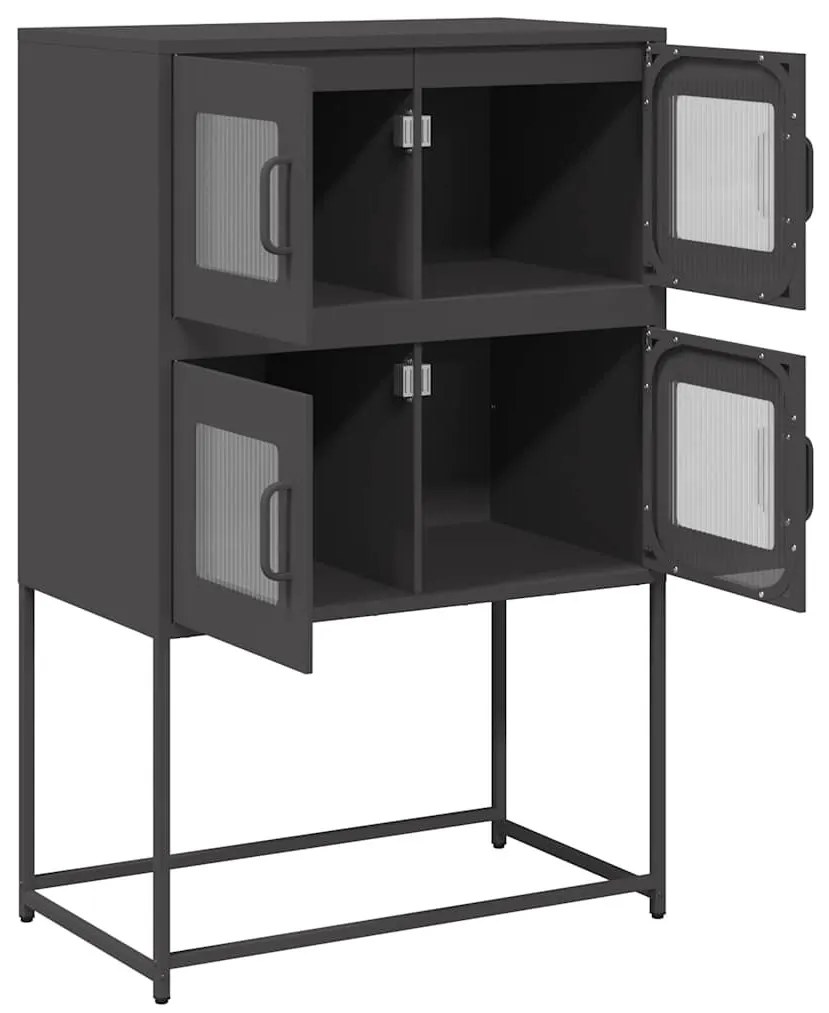 Magastábla Fekete 68x39x107 cm Acél