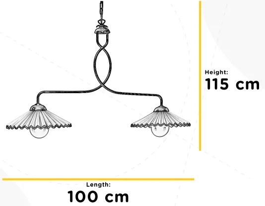 ONLI - Csillár láncon ROSINA 2xE27/22W/230V bronz