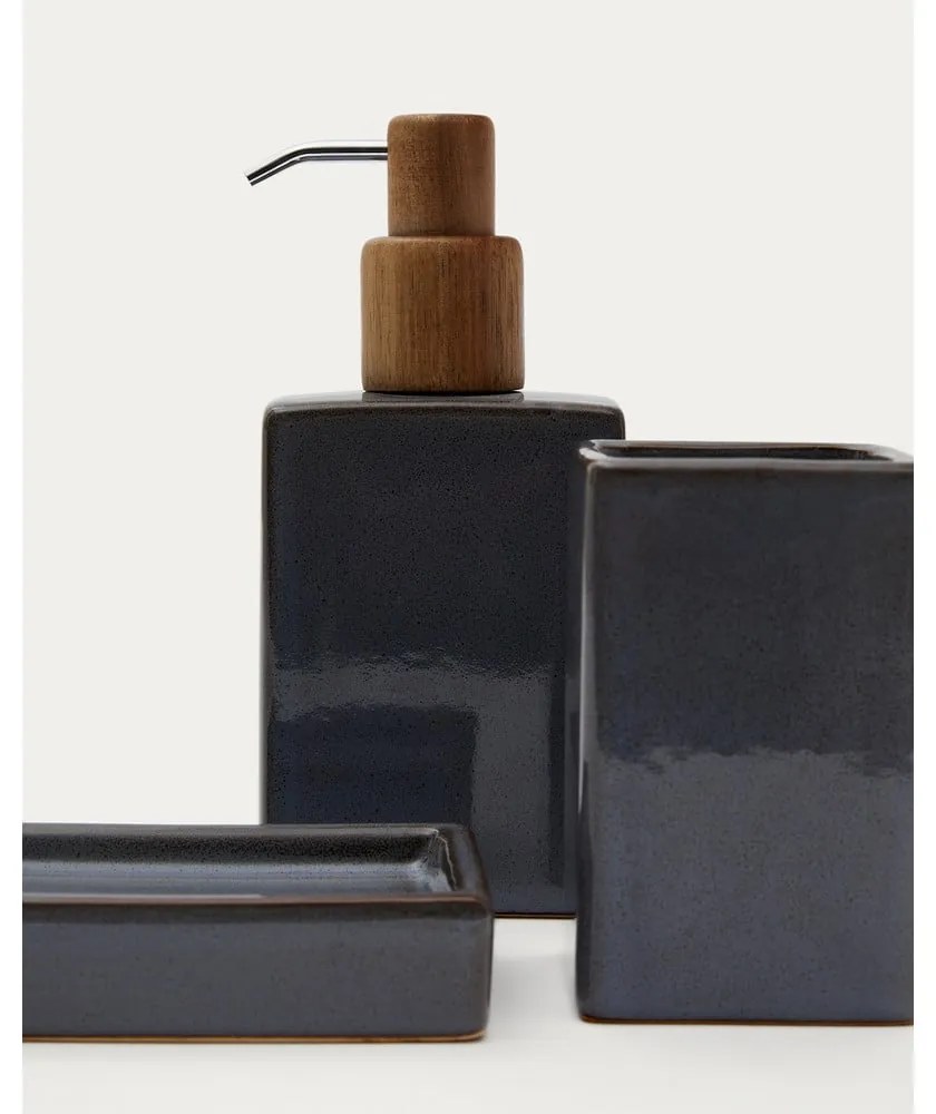 Sötétkék kerámia szappantartó Silvet – Kave Home