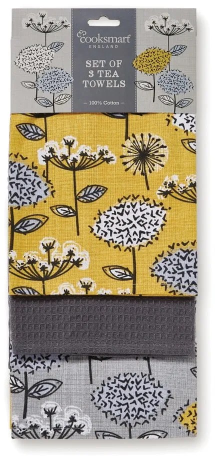 Pamut konyharuha szett 3 db-os 45x65 cm Retro Meadow – Cooksmart ®