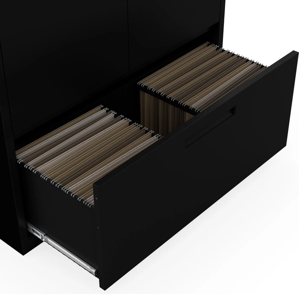 Megan Czarny - szuflada na dokumenty 195cm