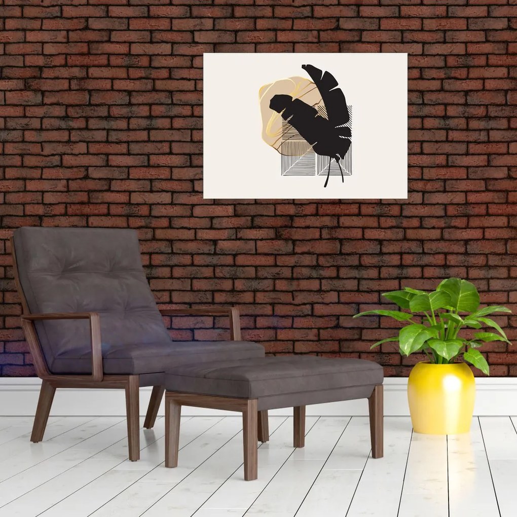 Kép - Absztrakció trópusi levelekkel N⁰4 (70x50 cm)