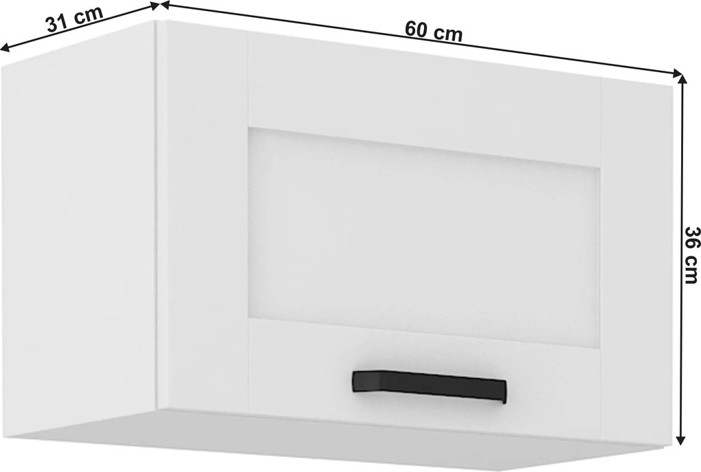 Felső szekrény, fehér, Lula 60 GU-36 1F
