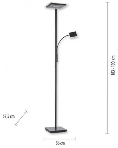 Leuchten Direkt 11710-18 - LED Dimmelhető lámpa HANS LED/21,5W/230V + LED/4W