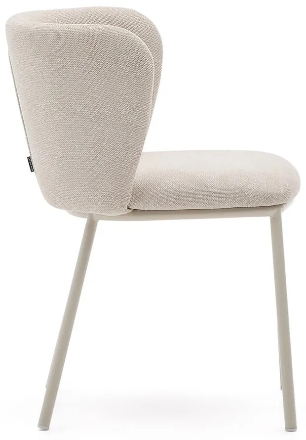 Bézs kárpitozott étkezőfotel Ciselia – Kave Home