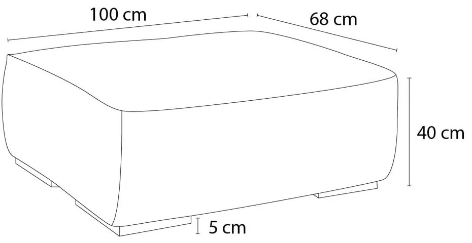 Kék kordbársony lábtartó Chelsea – Bobochic Paris