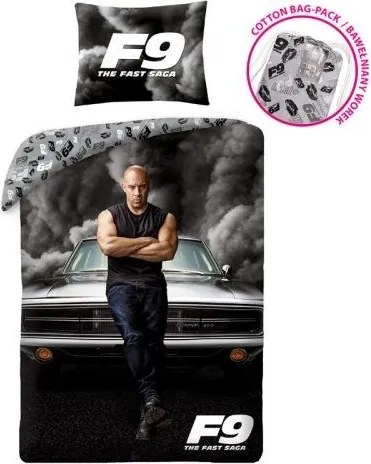 Halálos iramban pamut ágyneműhuzat hátizsákkal 70x90 cm + 140x200 cm