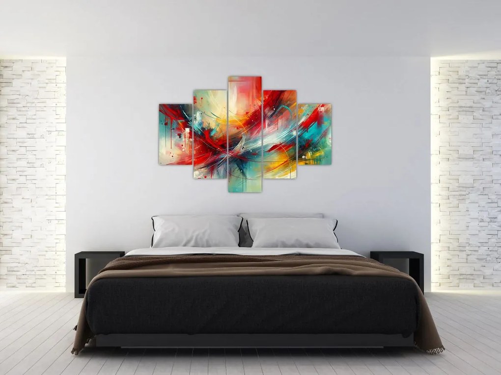 Kép – Absztrakció pirossal (150x105 cm)
