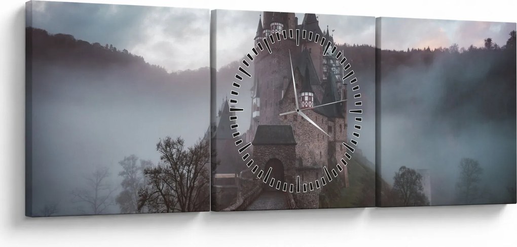 Kép - Eltz-kastély, Németország (órával) (90x30 cm)