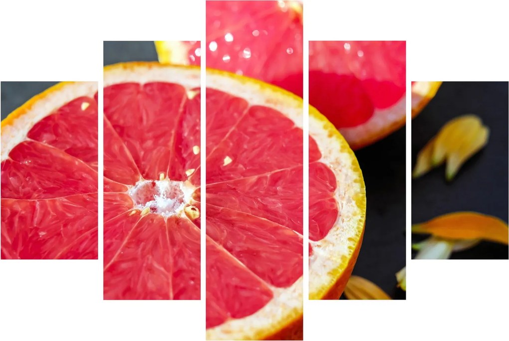 Szeletelt grapefruit képe (150x105 cm)