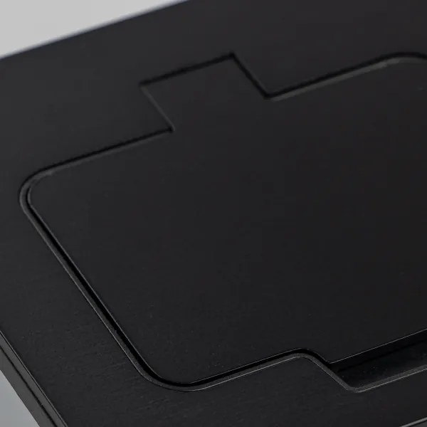 Solight 5B322B - Kültéri beépített padló aljzat IP55 fekete négyszögletes