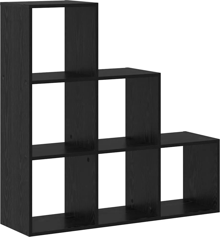 vidaXL Szobaelválasztó könyvespolc Fekete tölgy 99 x 29 x 99 cm