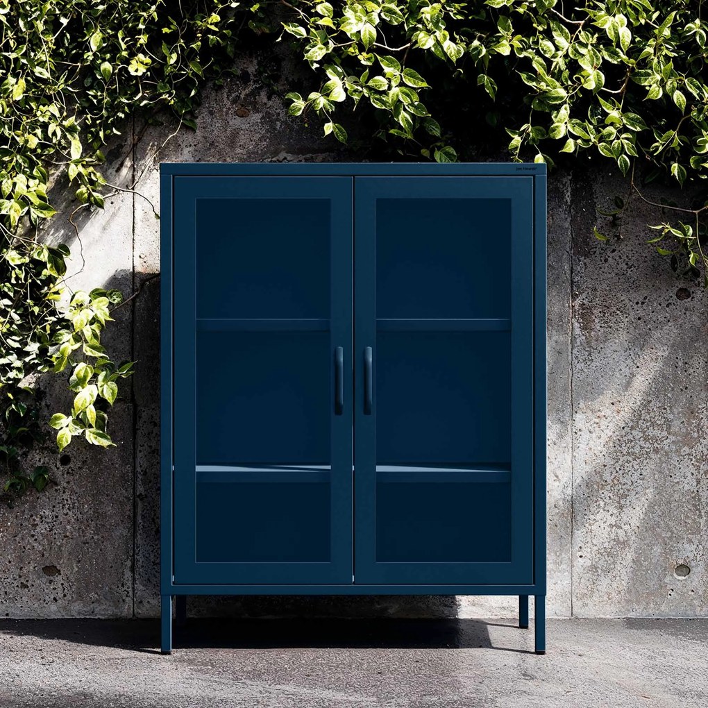 Vitrin GINA, 800 x 1015 x 400 mm, Modern: sötétkék